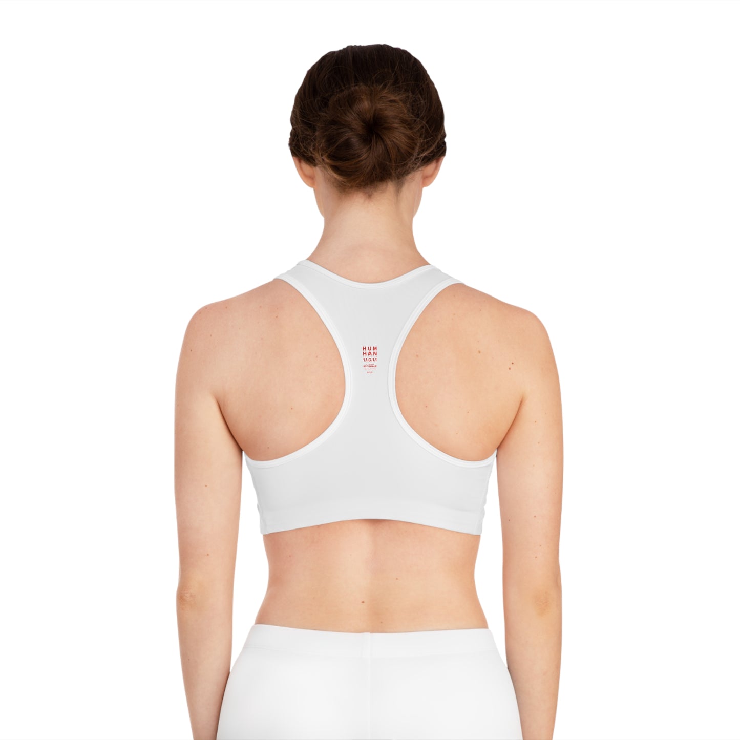 White/Red Stylish Sports Bra for Comfort and Performance