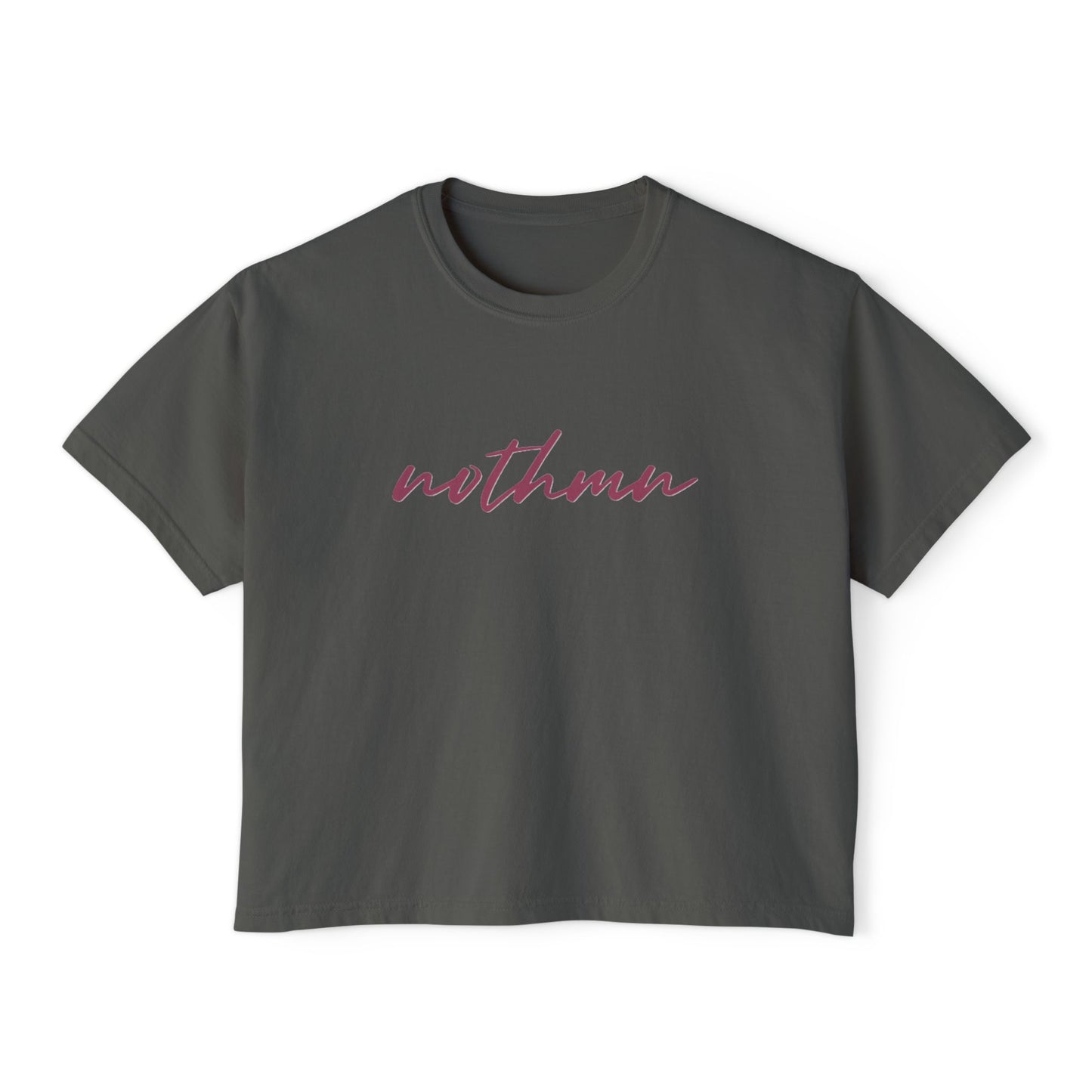 Casual Women's Boxy Tee - 'Nothmn' Motivational Top