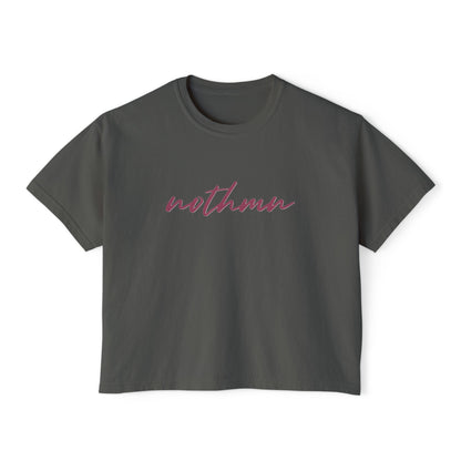 Casual Women's Boxy Tee - 'Nothmn' Motivational Top