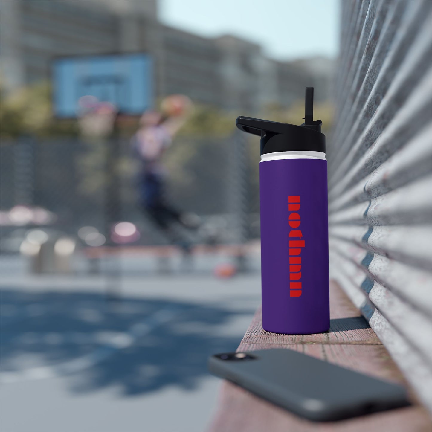 Purple Sleek Stainless Steel Water Bottle, Insulated Drinkware, Travel Mug, Outdoor Sports Bottle, Eco-Friendly Hydration