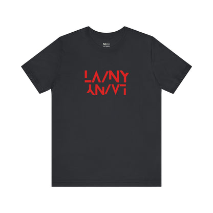 LA/NY - Fitted Unisex Jersey Short Sleeve Tee