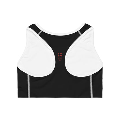 Black/Red Stylish Sports Bra for Comfort and Performance