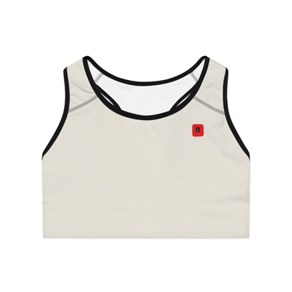 Vanilla Milkshake/Red Stylish Sports Bra for Comfort and Performance