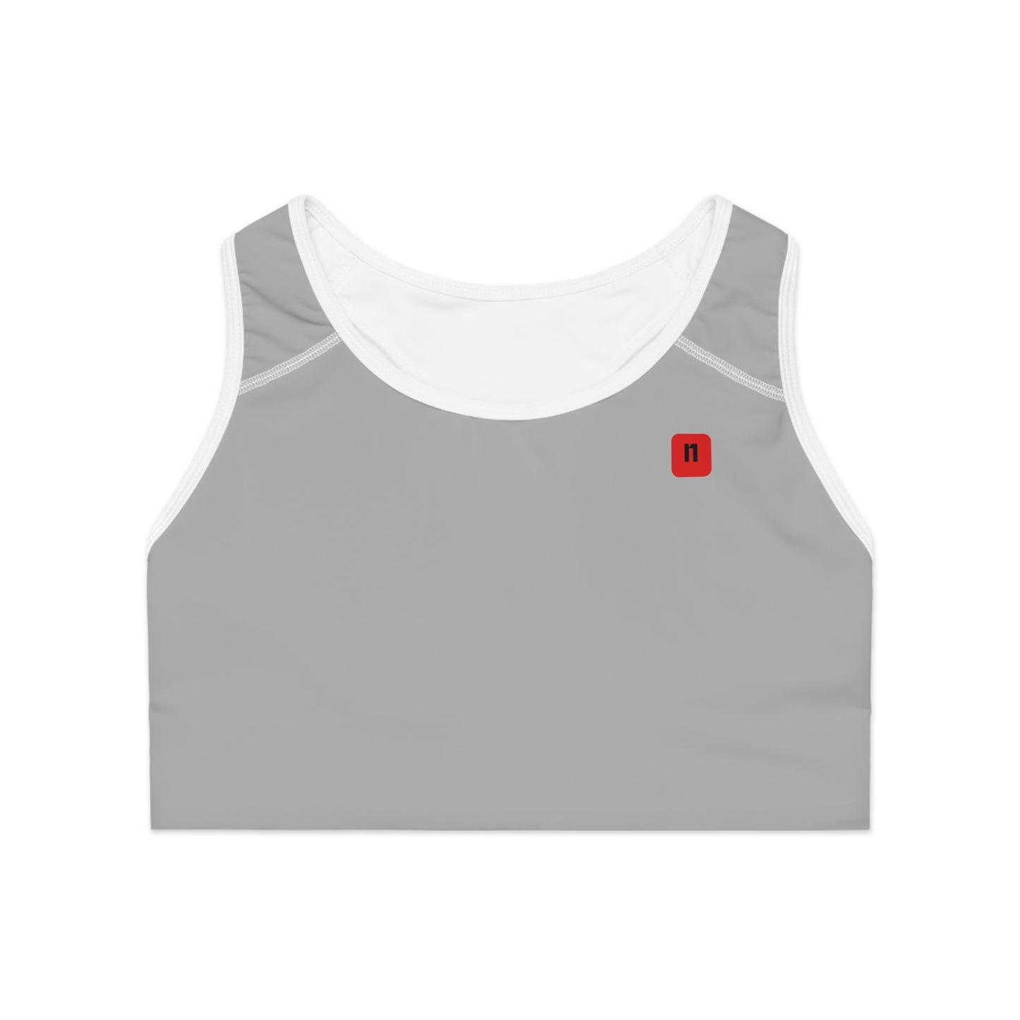 Grey /Red Stylish Sports Bra for Comfort and Performance
