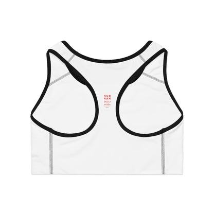 White/Red Stylish Sports Bra for Comfort and Performance