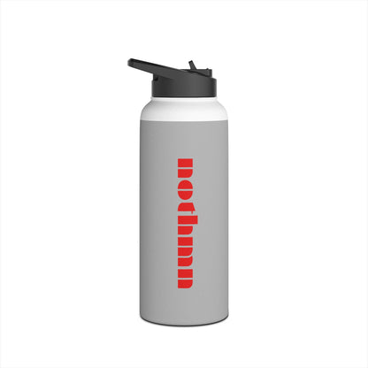Grey Sleek Stainless Steel Water Bottle, Insulated Drinkware, Travel Mug, Outdoor Sports Bottle, Eco-Friendly Hydration
