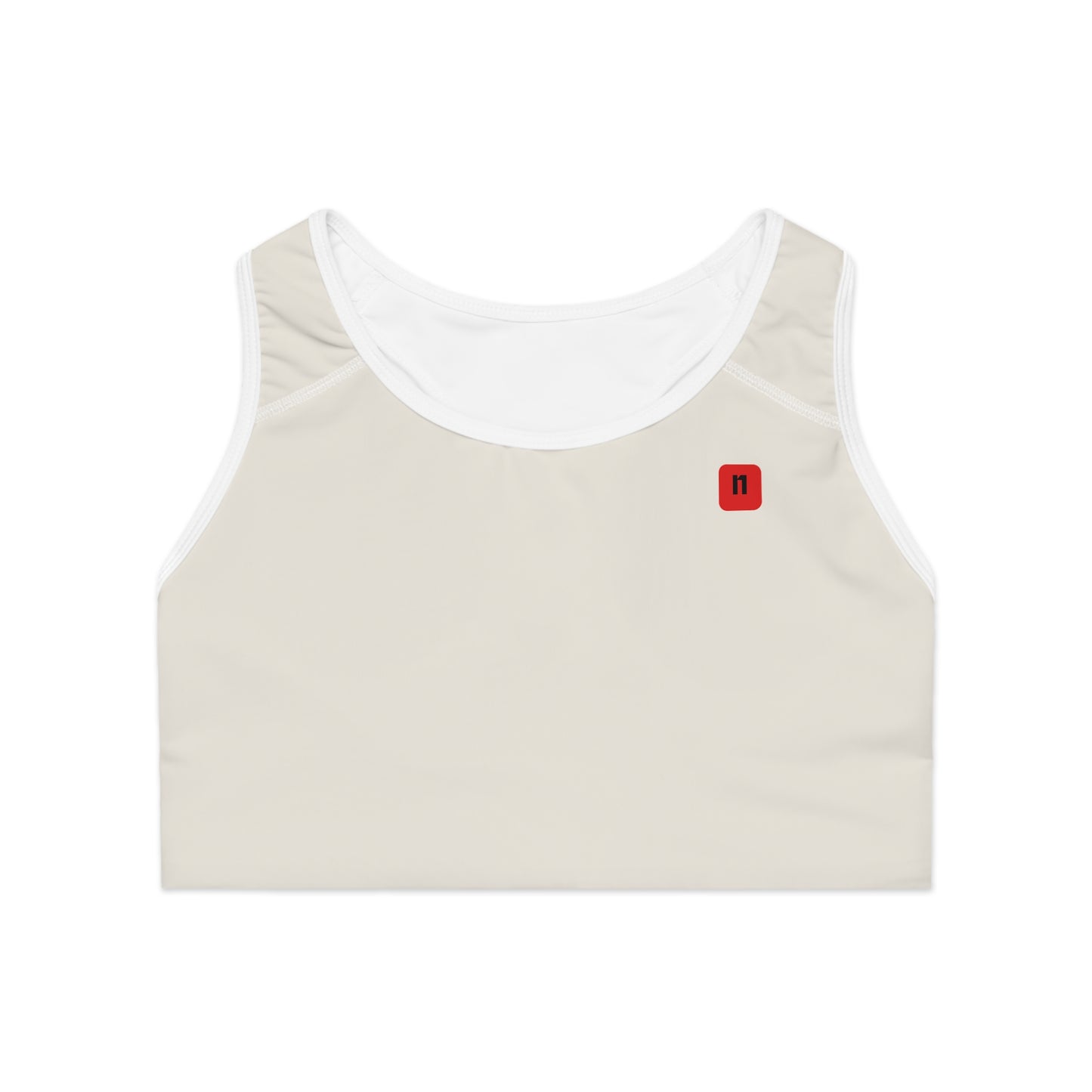 Vanilla Milkshake/Red Stylish Sports Bra for Comfort and Performance