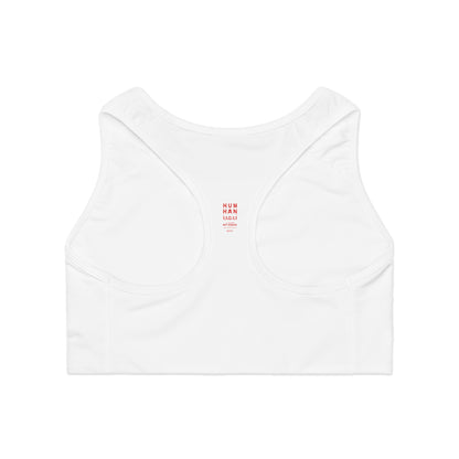 White/Red Stylish Sports Bra for Comfort and Performance