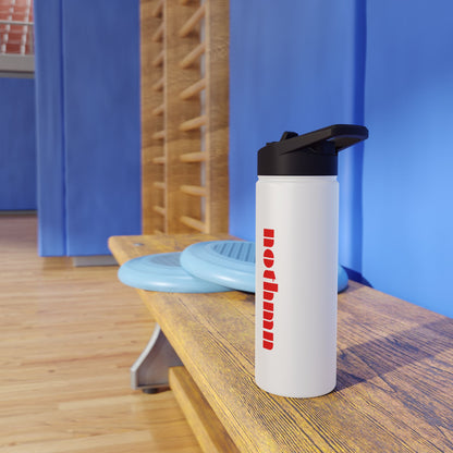 White Sleek Stainless Steel Water Bottle, Insulated Drinkware, Travel Mug, Outdoor Sports Bottle, Eco-Friendly Hydration