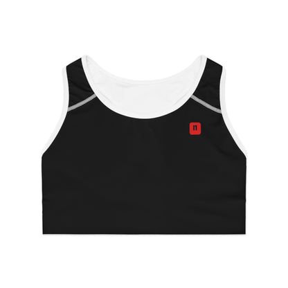 Black/Red Stylish Sports Bra for Comfort and Performance