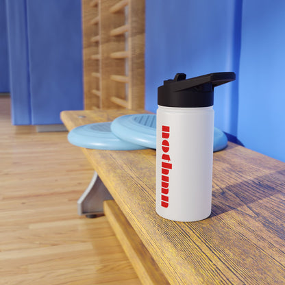 White Sleek Stainless Steel Water Bottle, Insulated Drinkware, Travel Mug, Outdoor Sports Bottle, Eco-Friendly Hydration