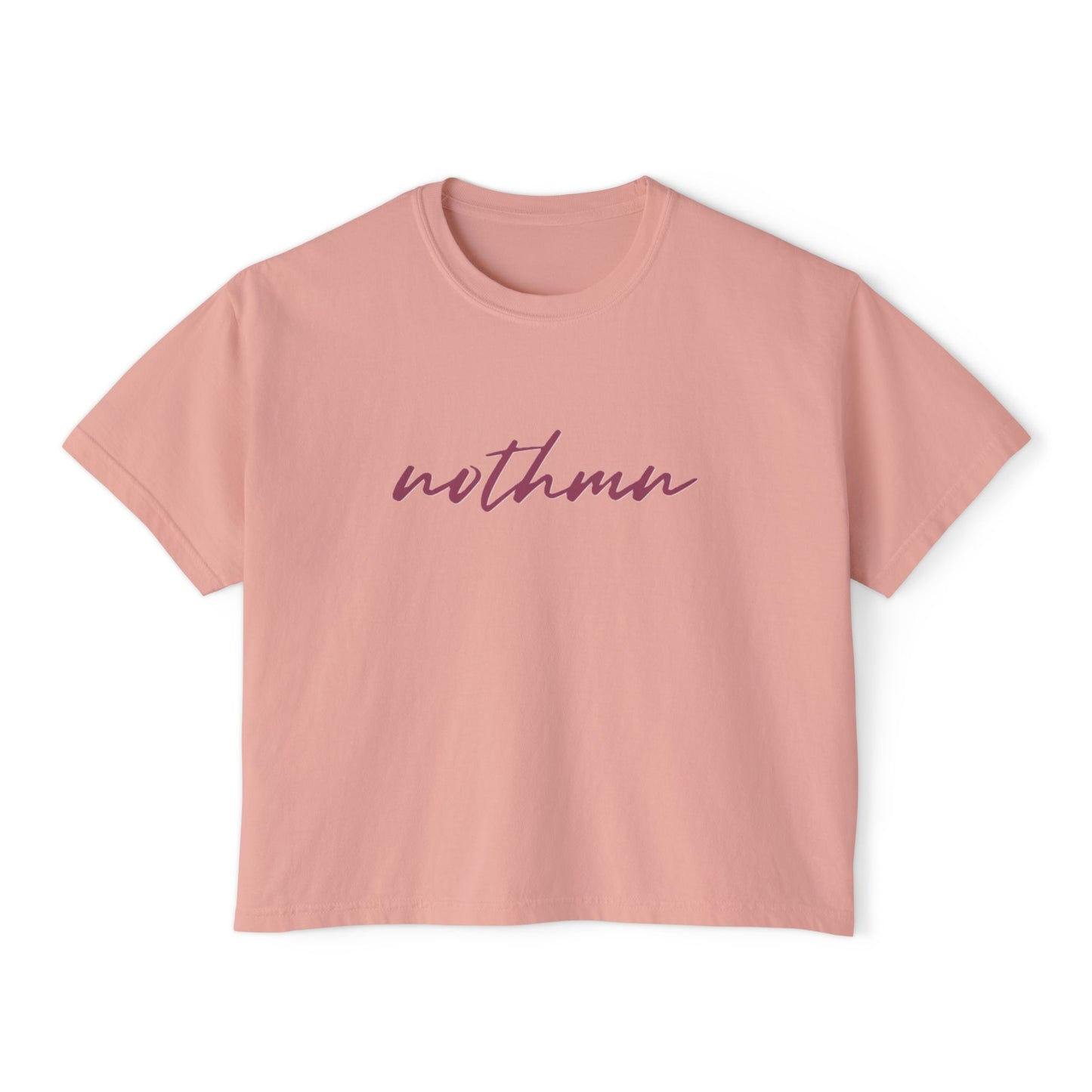 Casual Women's Boxy Tee - 'Nothmn' Motivational Top