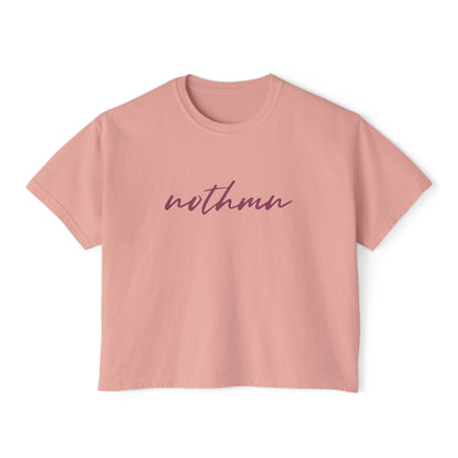 Casual Women's Boxy Tee - 'Nothmn' Motivational Top