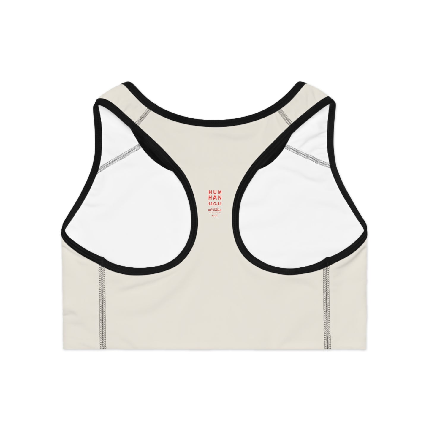 Vanilla Milkshake/Red Stylish Sports Bra for Comfort and Performance