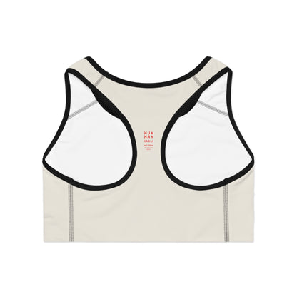 Vanilla Milkshake/Red Stylish Sports Bra for Comfort and Performance