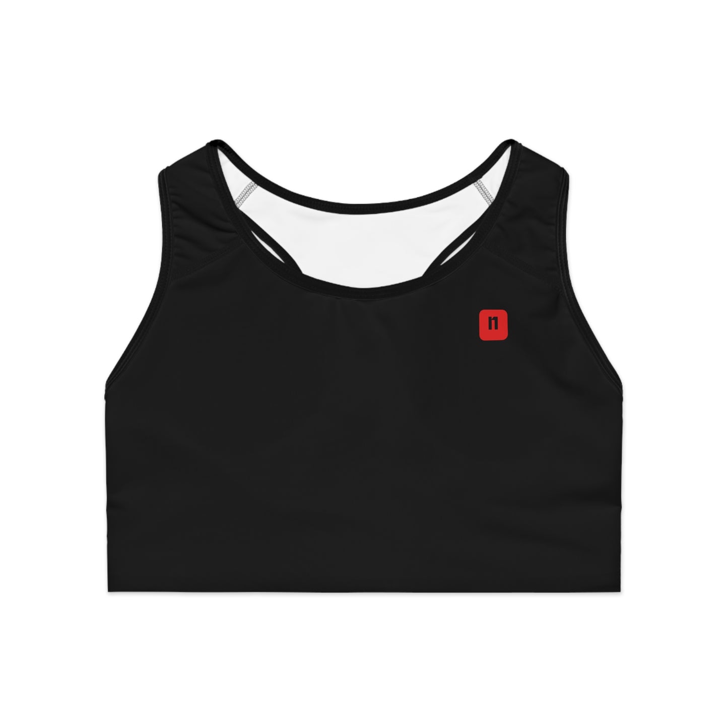 Black/Red Stylish Sports Bra for Comfort and Performance