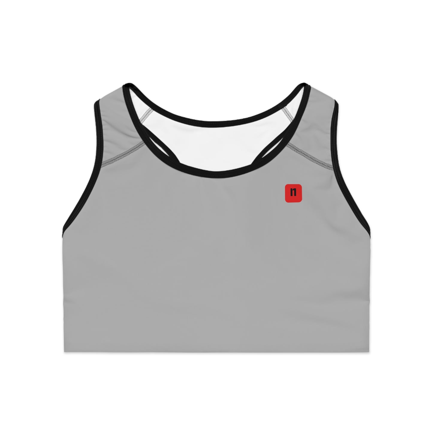 Grey /Red Stylish Sports Bra for Comfort and Performance