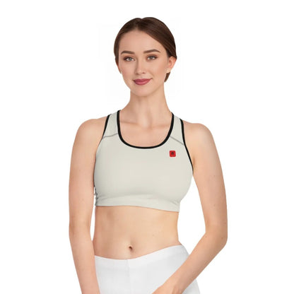Vanilla Milkshake/Red Stylish Sports Bra for Comfort and Performance