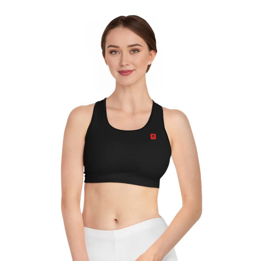 Black/Red Stylish Sports Bra for Comfort and Performance
