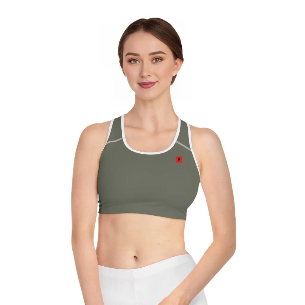 Green /Red Stylish Sports Bra for Comfort and Performance