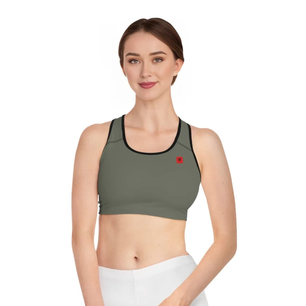 Green /Red Stylish Sports Bra for Comfort and Performance