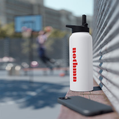 White Sleek Stainless Steel Water Bottle, Insulated Drinkware, Travel Mug, Outdoor Sports Bottle, Eco-Friendly Hydration