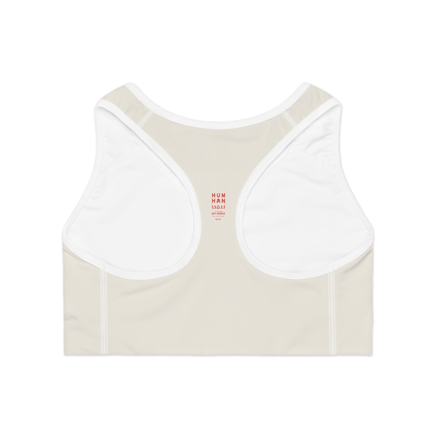 Vanilla Milkshake/Red Stylish Sports Bra for Comfort and Performance