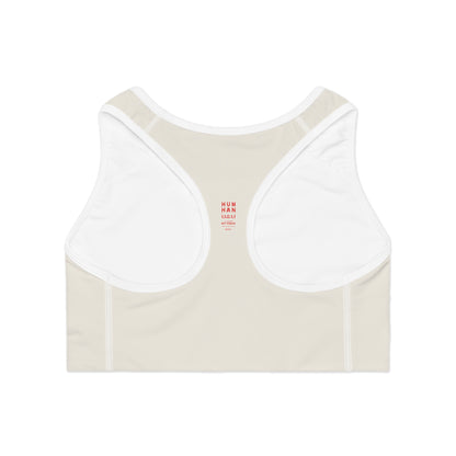 Vanilla Milkshake/Red Stylish Sports Bra for Comfort and Performance