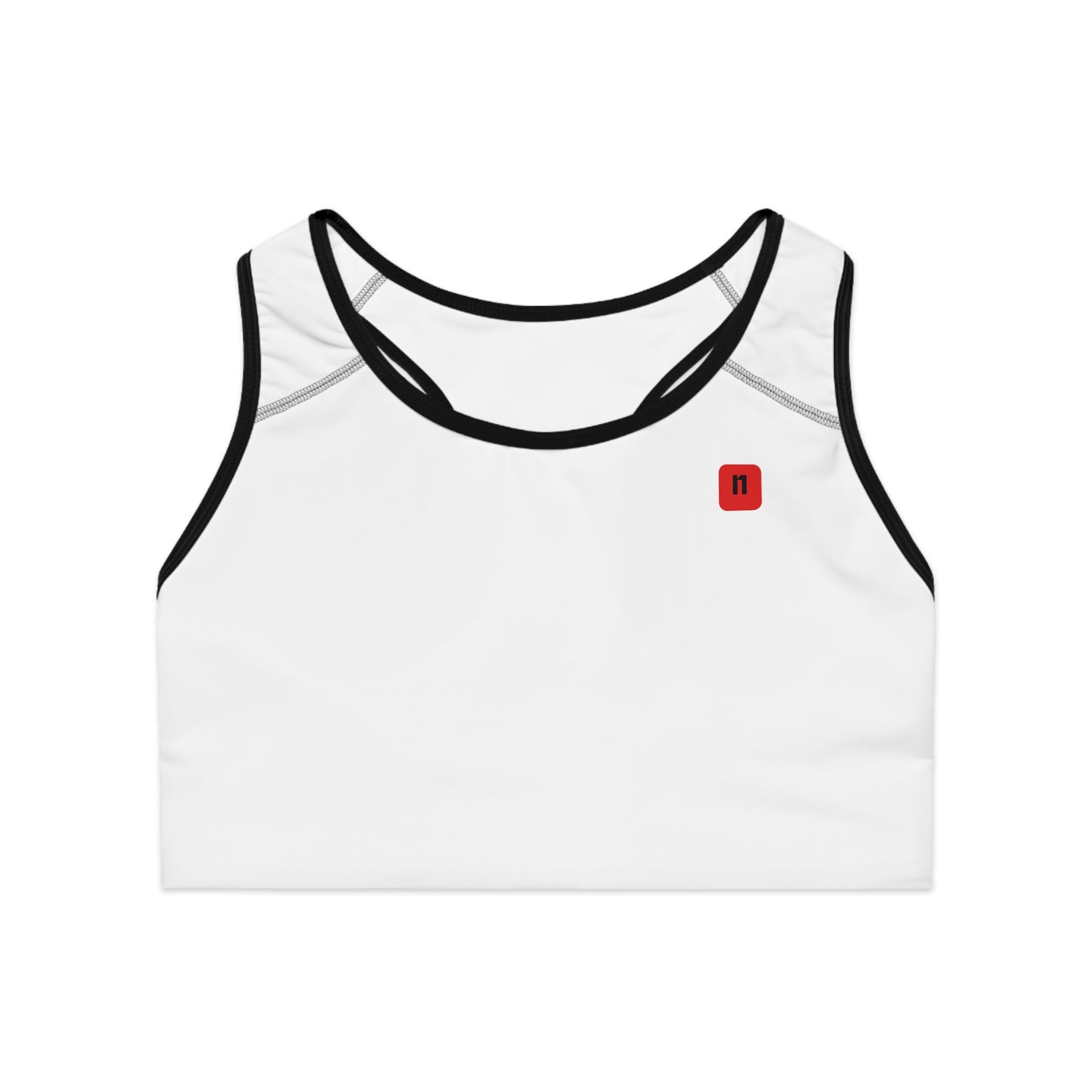 White/Red Stylish Sports Bra for Comfort and Performance