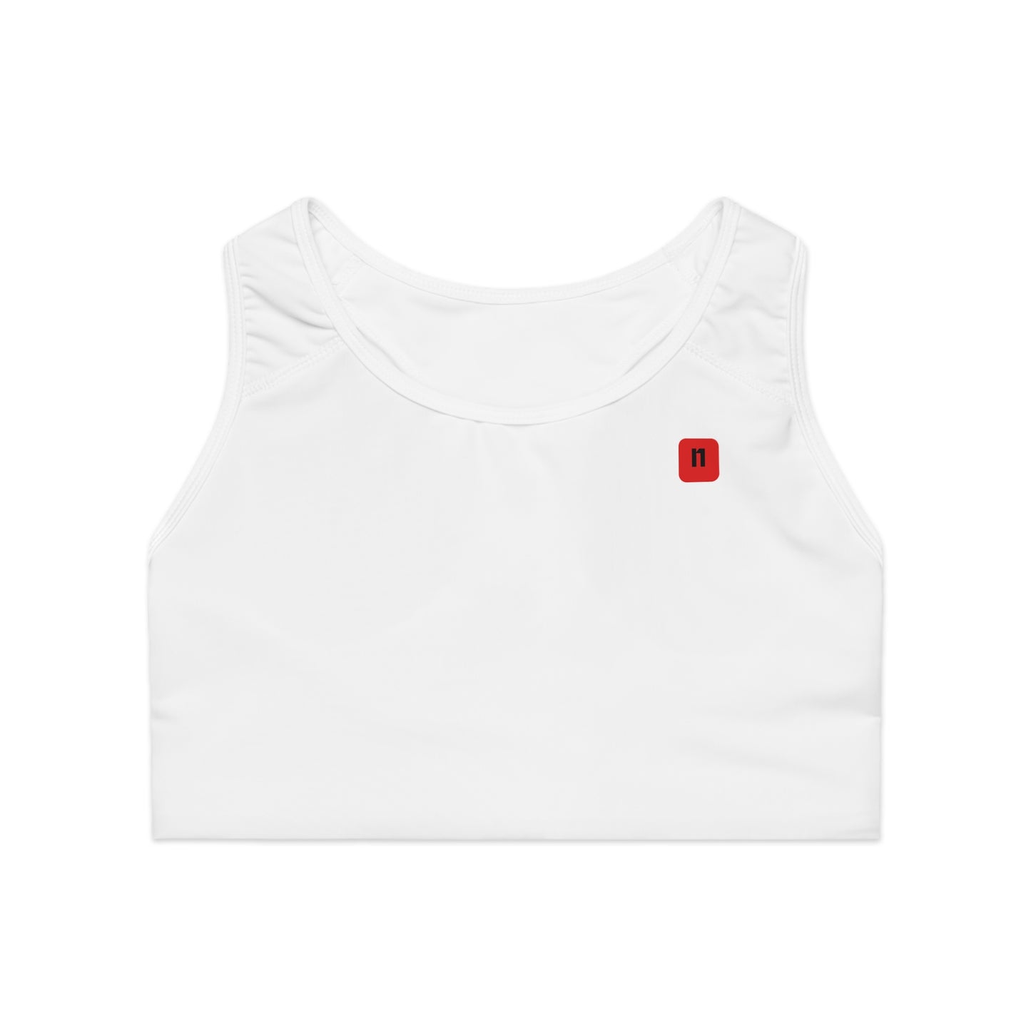 White/Red Stylish Sports Bra for Comfort and Performance