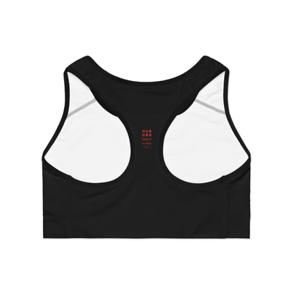 Black/Red Stylish Sports Bra for Comfort and Performance