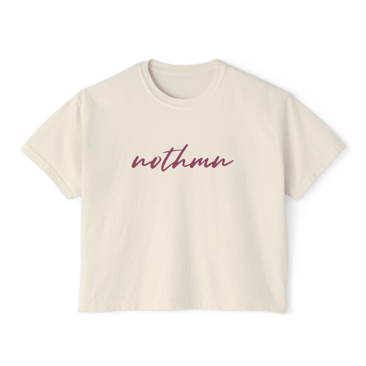 Casual Women's Boxy Tee - 'Nothmn' Motivational Top