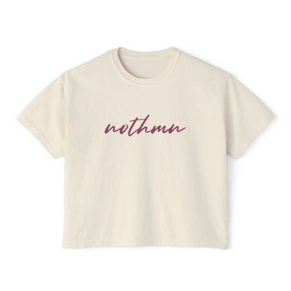 Casual Women's Boxy Tee - 'Nothmn' Motivational Top