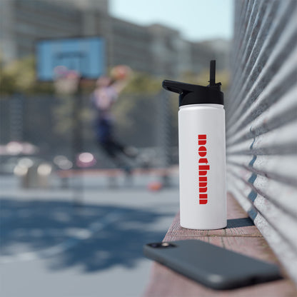 White Sleek Stainless Steel Water Bottle, Insulated Drinkware, Travel Mug, Outdoor Sports Bottle, Eco-Friendly Hydration