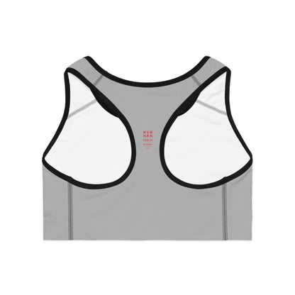 Grey /Red Stylish Sports Bra for Comfort and Performance