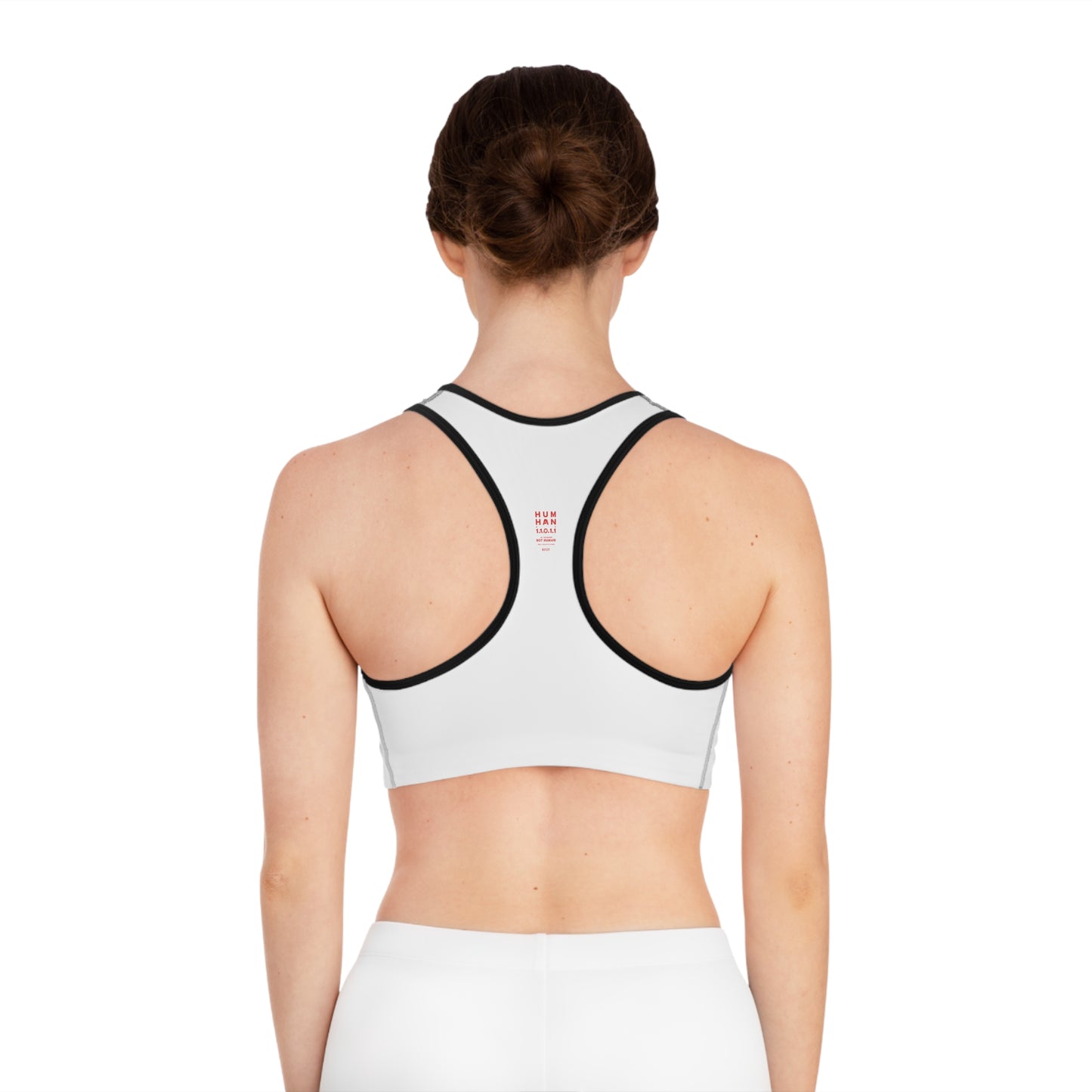 White/Red Stylish Sports Bra for Comfort and Performance
