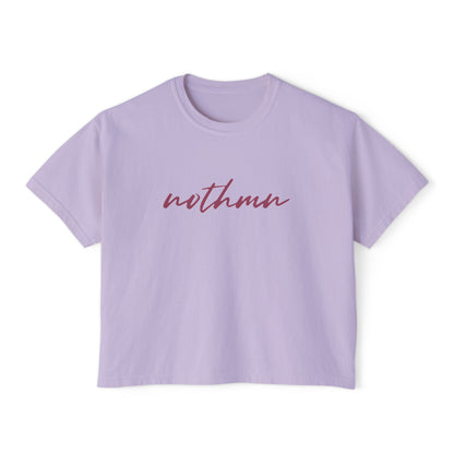 Casual Women's Boxy Tee - 'Nothmn' Motivational Top
