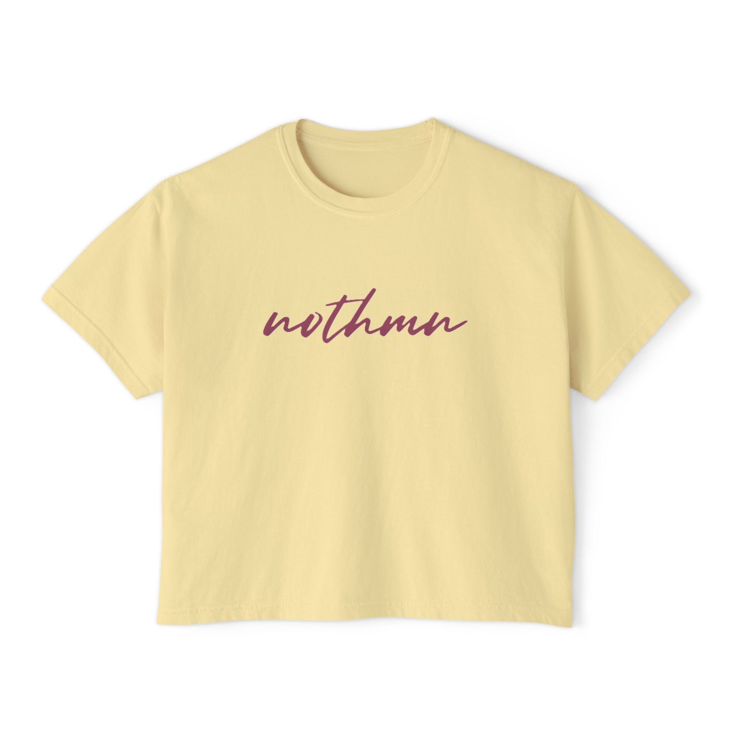 Casual Women's Boxy Tee - 'Nothmn' Motivational Top