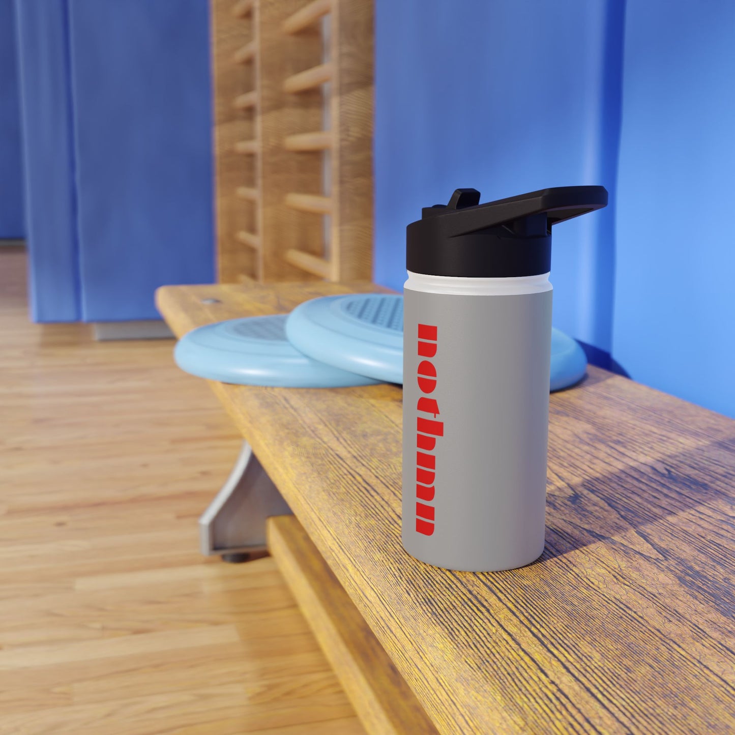 Grey Sleek Stainless Steel Water Bottle, Insulated Drinkware, Travel Mug, Outdoor Sports Bottle, Eco-Friendly Hydration