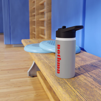 Grey Sleek Stainless Steel Water Bottle, Insulated Drinkware, Travel Mug, Outdoor Sports Bottle, Eco-Friendly Hydration