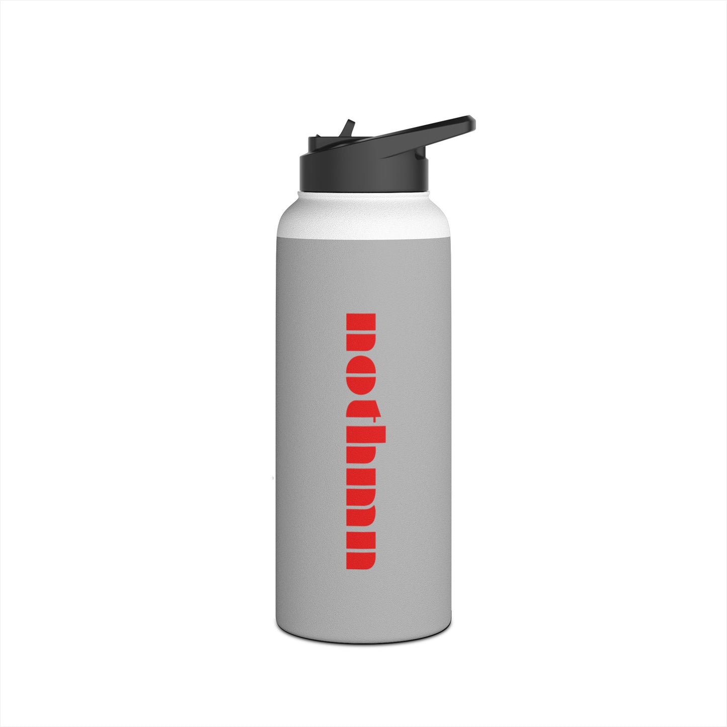 Grey Sleek Stainless Steel Water Bottle, Insulated Drinkware, Travel Mug, Outdoor Sports Bottle, Eco-Friendly Hydration