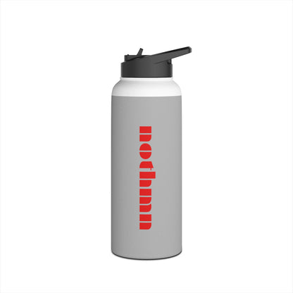 Grey Sleek Stainless Steel Water Bottle, Insulated Drinkware, Travel Mug, Outdoor Sports Bottle, Eco-Friendly Hydration